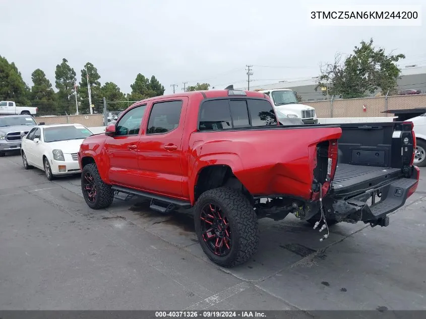 3TMCZ5AN6KM244200 2019 Toyota Tacoma Sr V6