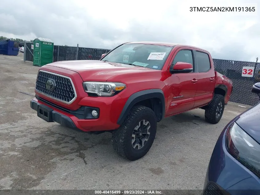 3TMCZ5AN2KM191365 2019 Toyota Tacoma Trd Off Road