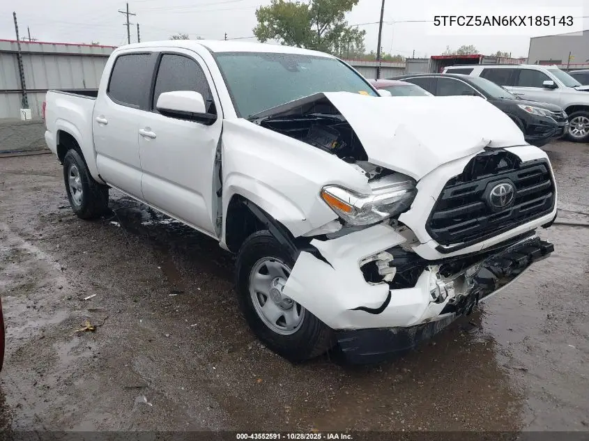 5TFCZ5AN6KX185143 2019 Toyota Tacoma Sr V6
