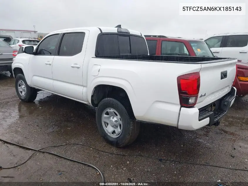 5TFCZ5AN6KX185143 2019 Toyota Tacoma Sr V6