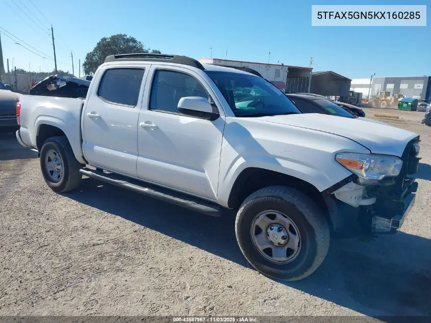 5TFAX5GN5KX160285 2019 Toyota Tacoma 2Wd Sr