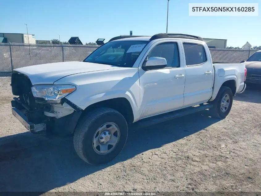 5TFAX5GN5KX160285 2019 Toyota Tacoma 2Wd Sr