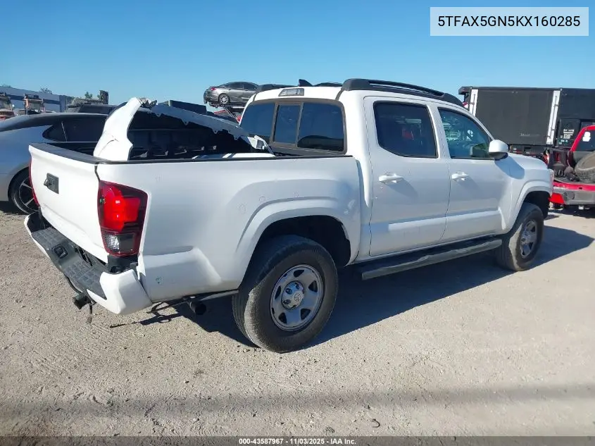 5TFAX5GN5KX160285 2019 Toyota Tacoma 2Wd Sr