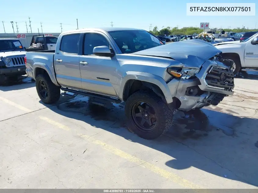 5TFAZ5CN8KX077501 2019 Toyota Tacoma Sr5 V6