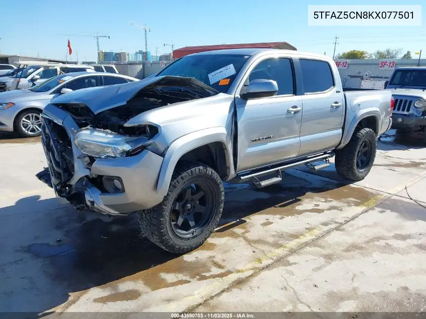 5TFAZ5CN8KX077501 2019 Toyota Tacoma Sr5 V6