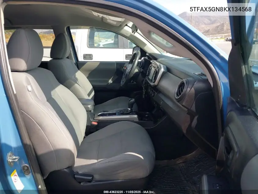 5TFAX5GN8KX134568 2019 Toyota Tacoma Sr5