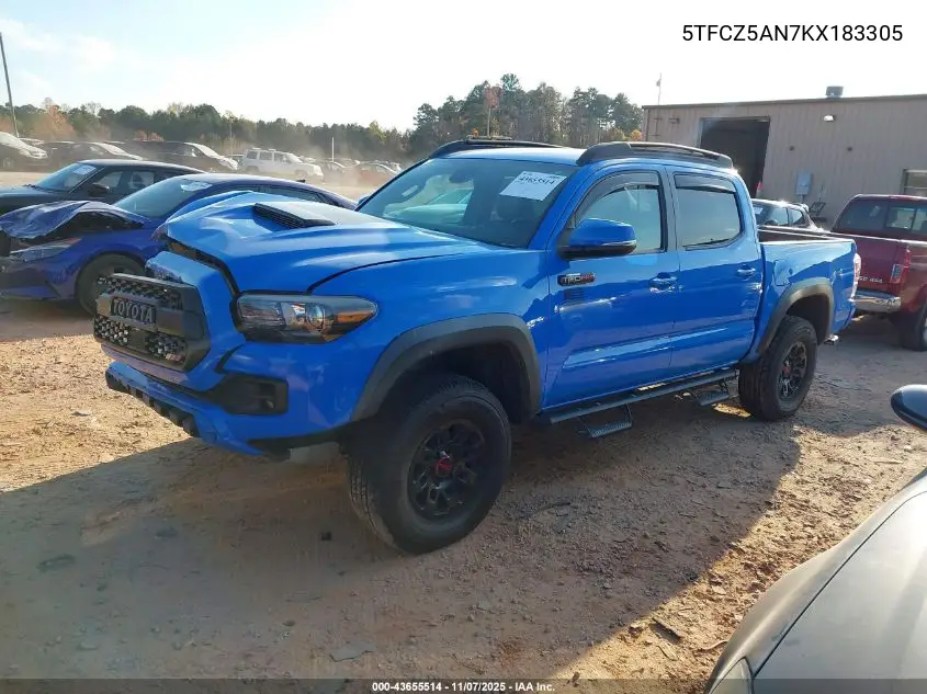 5TFCZ5AN7KX183305 2019 Toyota Tacoma Trd Pro
