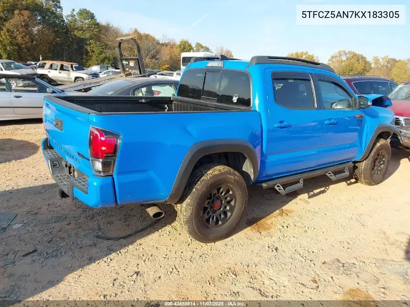 5TFCZ5AN7KX183305 2019 Toyota Tacoma Trd Pro