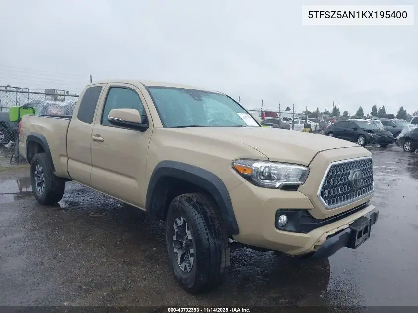 5TFSZ5AN1KX195400 2019 Toyota Tacoma Trd Off Road