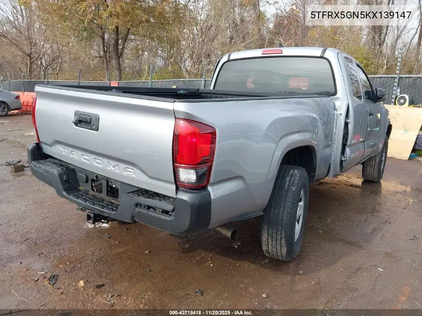 5TFRX5GN5KX139147 2019 Toyota Tacoma Sr