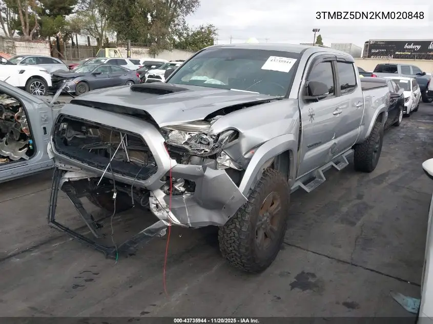 3TMBZ5DN2KM020848 2019 Toyota Tacoma Trd Sport