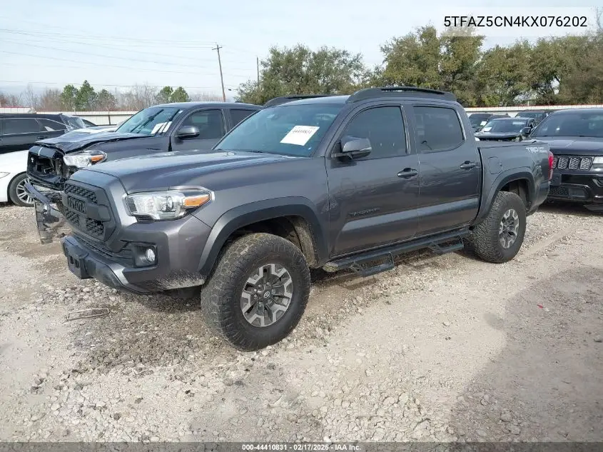 5TFAZ5CN4KX076202 2019 Toyota Tacoma Trd Off Road