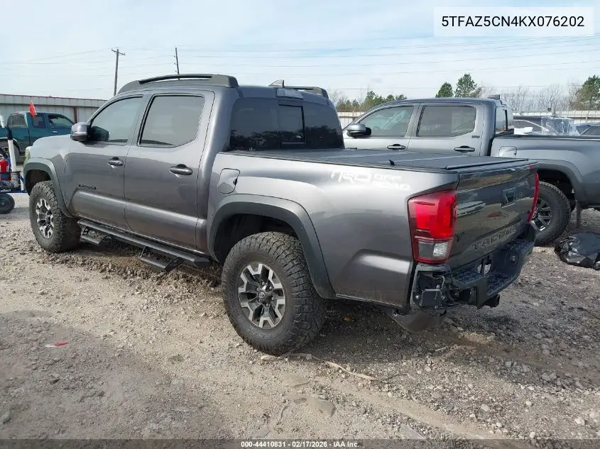 5TFAZ5CN4KX076202 2019 Toyota Tacoma Trd Off Road