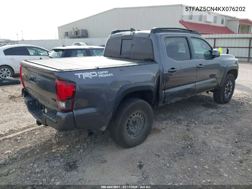 5TFAZ5CN4KX076202 2019 Toyota Tacoma Trd Off Road