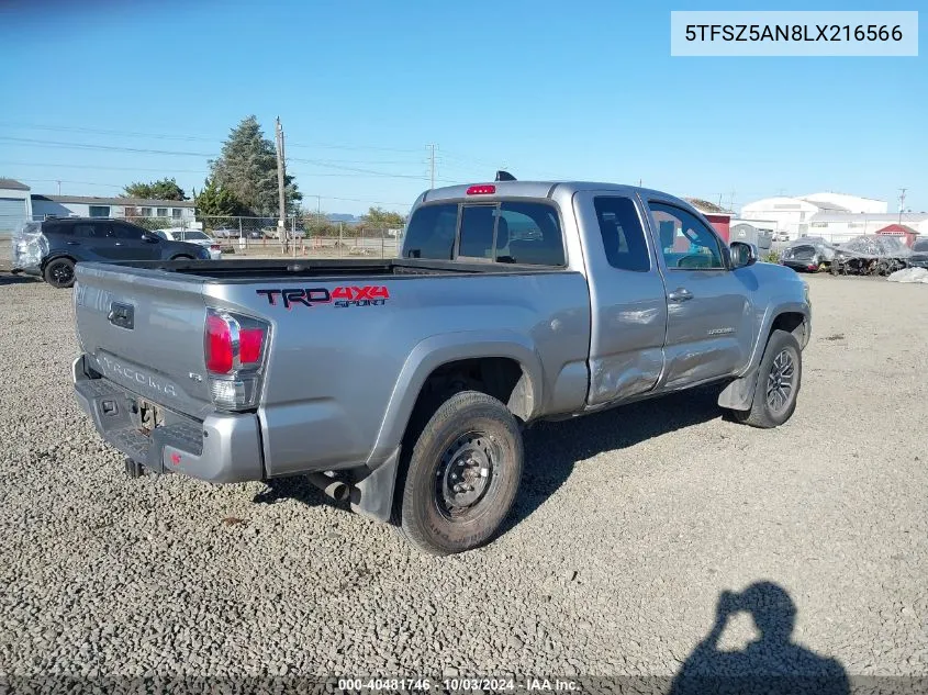 5TFSZ5AN8LX216566 2020 Toyota Tacoma Trd Sport