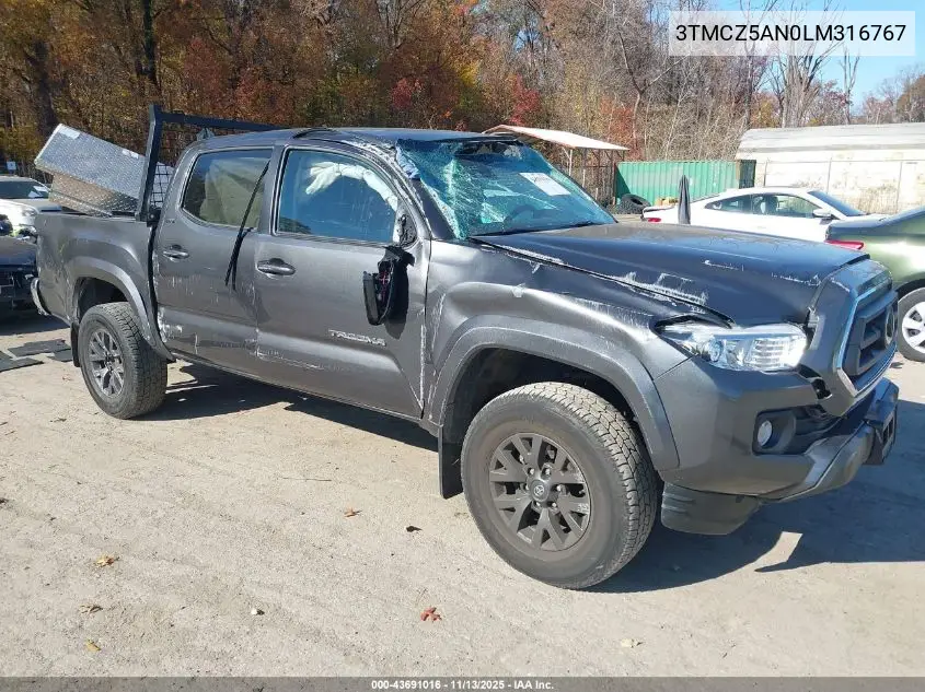 3TMCZ5AN0LM316767 2020 Toyota Tacoma Sr5 V6