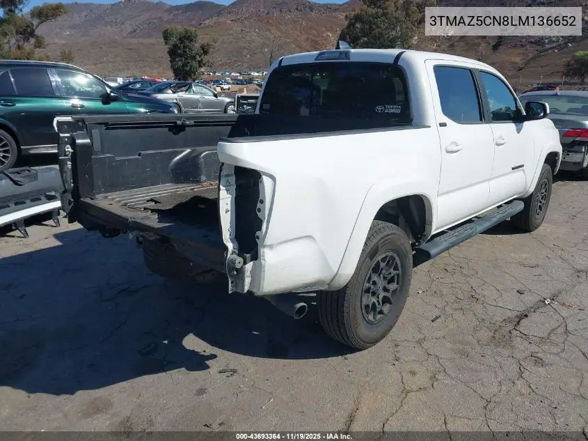 3TMAZ5CN8LM136652 2020 Toyota Tacoma Sr5 V6