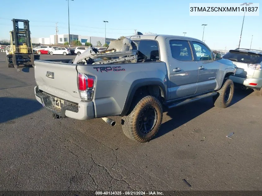 2021 Toyota Tacoma Trd Off-Road VIN: 3TMAZ5CNXMM141837 Lot: 40134325