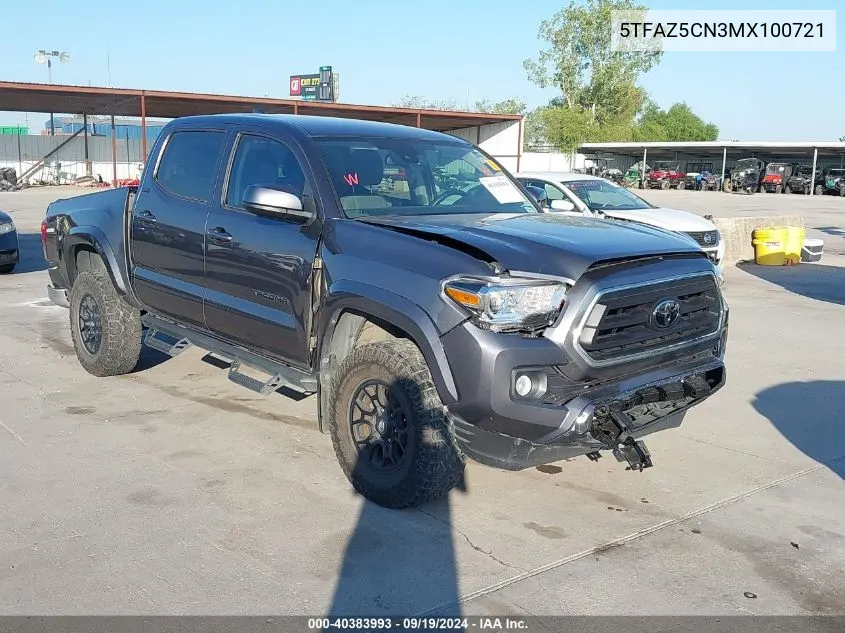 5TFAZ5CN3MX100721 2021 Toyota Tacoma Sr5 V6