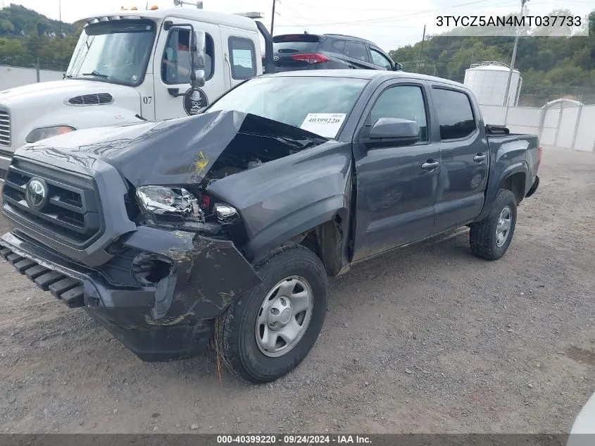 3TYCZ5AN4MT037733 2021 Toyota Tacoma Sr V6