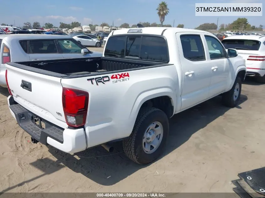 3TMCZ5AN1MM39320 2021 Toyota Tacoma Double Cab/Sr/Sr5/Trd Sport/Trd Off Road/Trd Pro