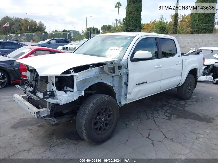 3TMAZ5CN8MM143635 2021 Toyota Tacoma Sr5 V6