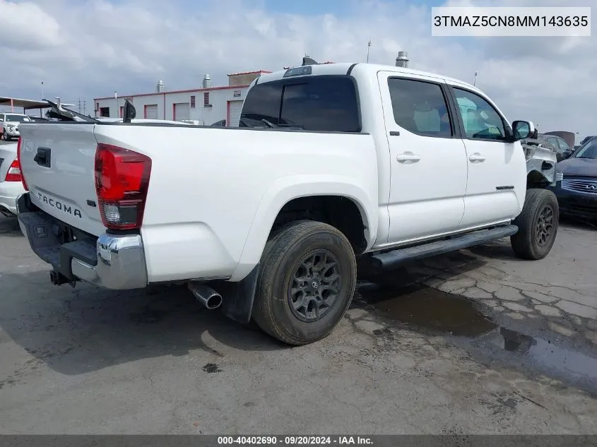 3TMAZ5CN8MM143635 2021 Toyota Tacoma Sr5 V6