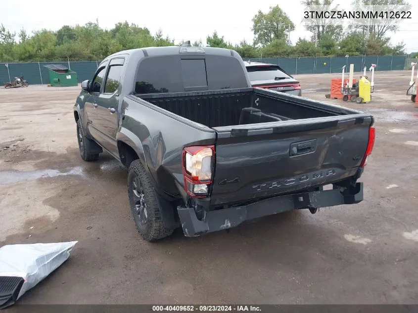 2021 Toyota Tacoma Sr5 V6 VIN: 3TMCZ5AN3MM412622 Lot: 40409652