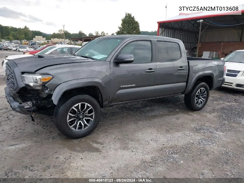 3TYCZ5AN2MT013608 2021 Toyota Tacoma Trd Sport