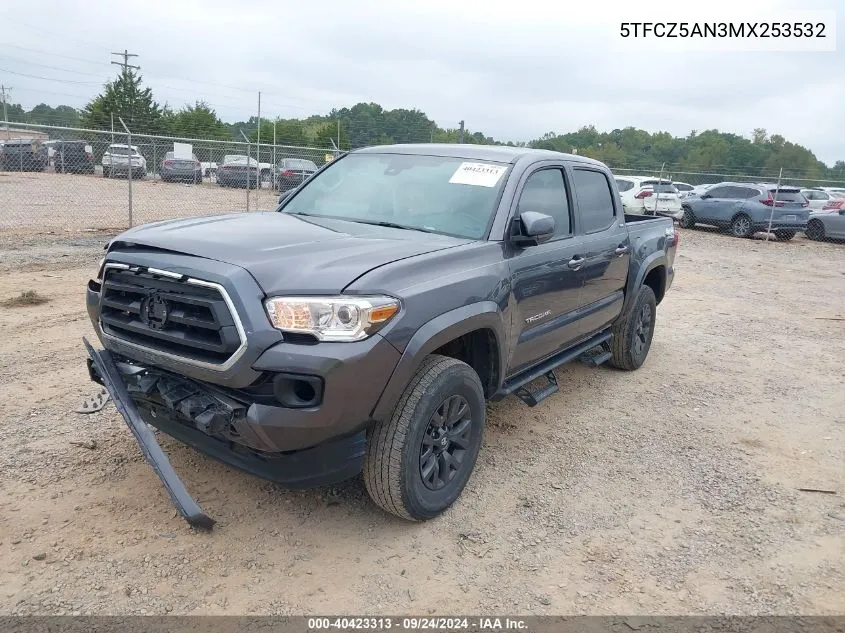 5TFCZ5AN3MX253532 2021 Toyota Tacoma Double Cab/Sr/Sr5/Trd Spo