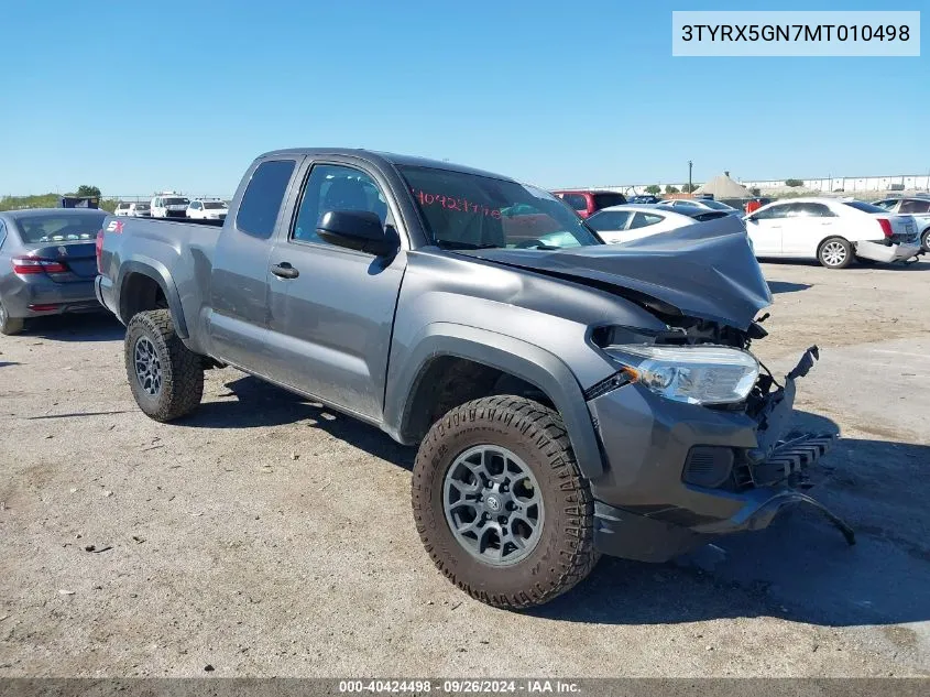 3TYRX5GN7MT010498 2021 Toyota Tacoma Access Cab/Sr/Sr5