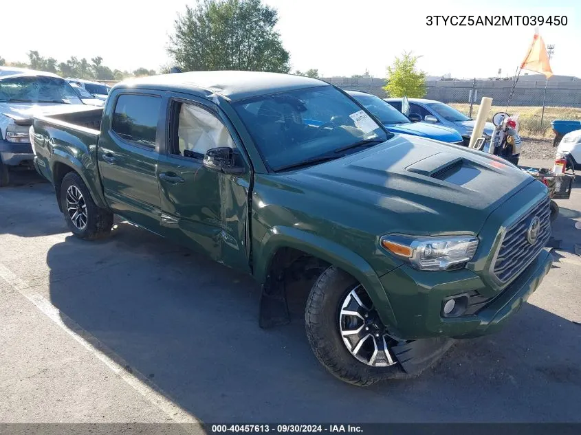 3TYCZ5AN2MT039450 2021 Toyota Tacoma Double Cab/Sr/Sr5/Trd Spo