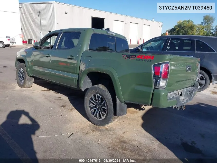 3TYCZ5AN2MT039450 2021 Toyota Tacoma Double Cab/Sr/Sr5/Trd Spo