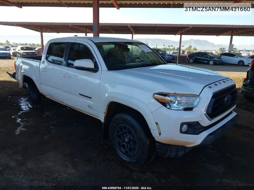 3TMCZ5AN7MM431660 2021 Toyota Tacoma Sr5 V6
