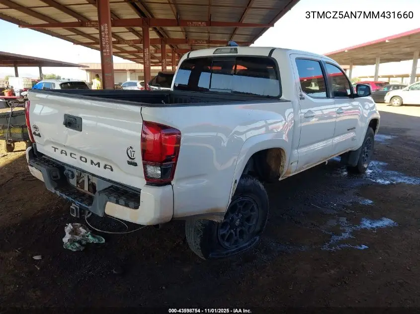 3TMCZ5AN7MM431660 2021 Toyota Tacoma Sr5 V6
