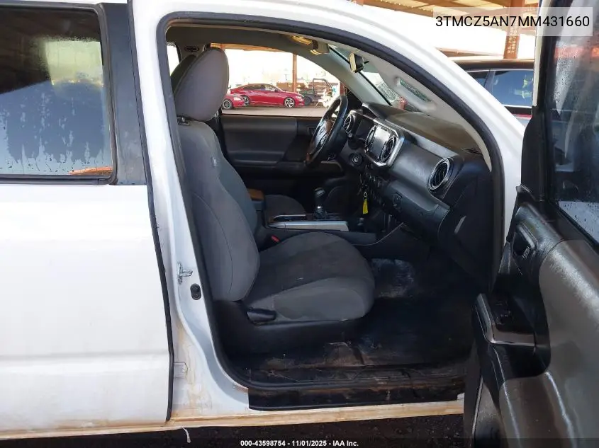 3TMCZ5AN7MM431660 2021 Toyota Tacoma Sr5 V6