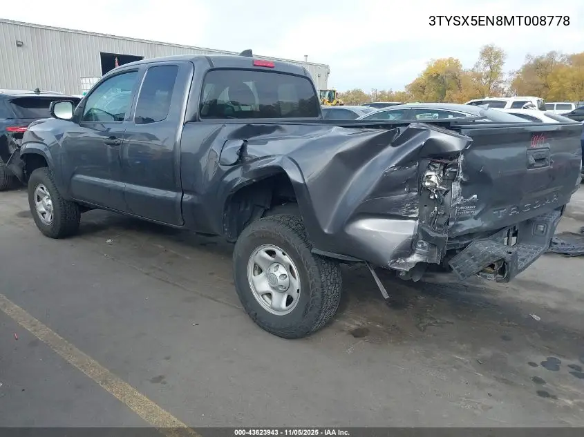 3TYSX5EN8MT008778 2021 Toyota Tacoma Sr