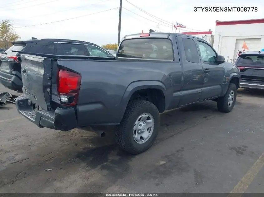 3TYSX5EN8MT008778 2021 Toyota Tacoma Sr