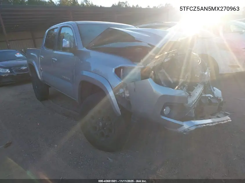 5TFCZ5AN5MX270963 2021 Toyota Tacoma Sr5 V6