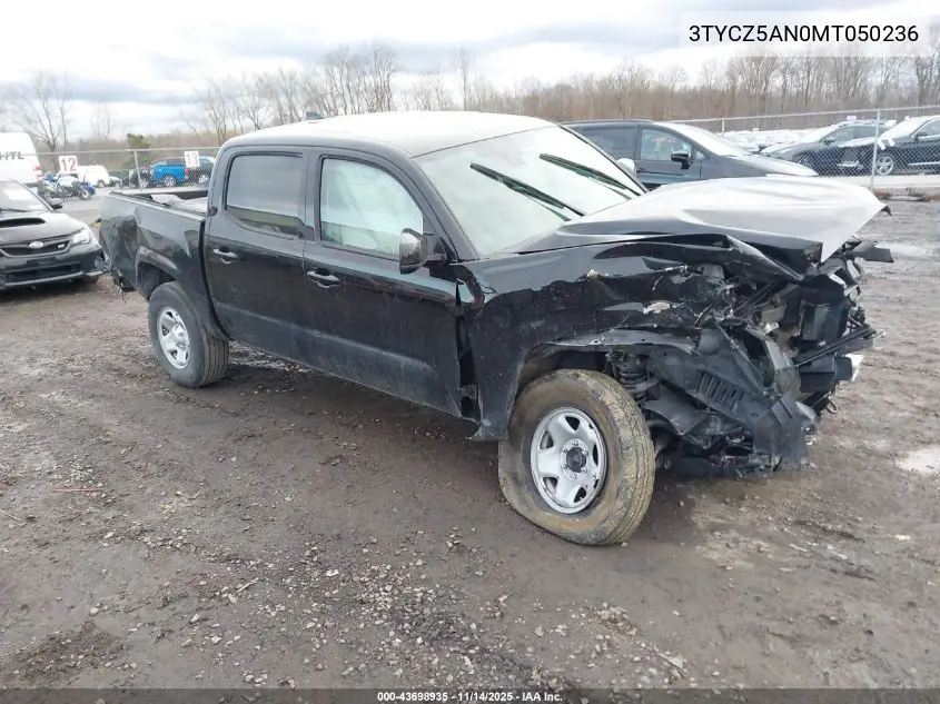 3TYCZ5AN0MT050236 2021 Toyota Tacoma Sr V6
