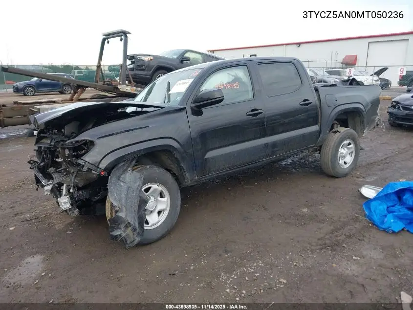 3TYCZ5AN0MT050236 2021 Toyota Tacoma Sr V6