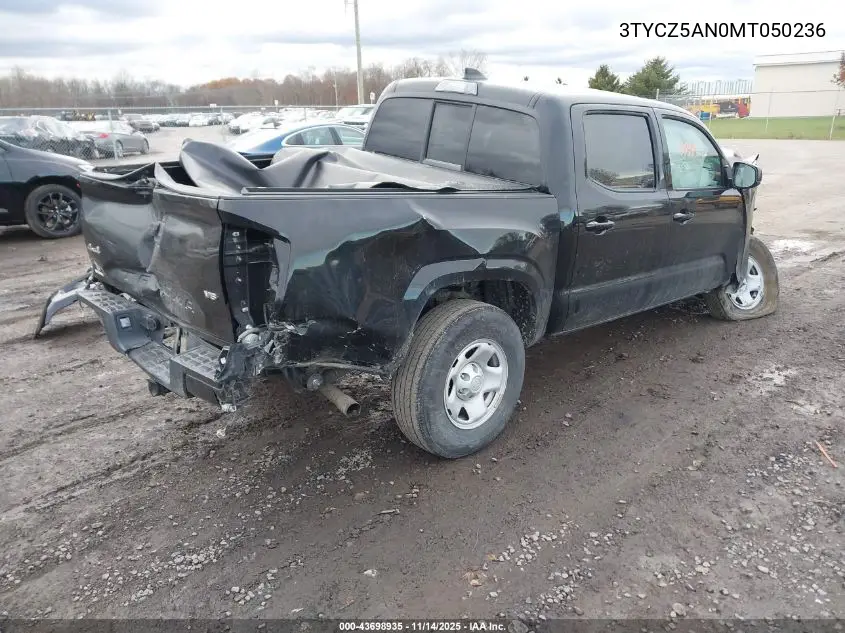3TYCZ5AN0MT050236 2021 Toyota Tacoma Sr V6