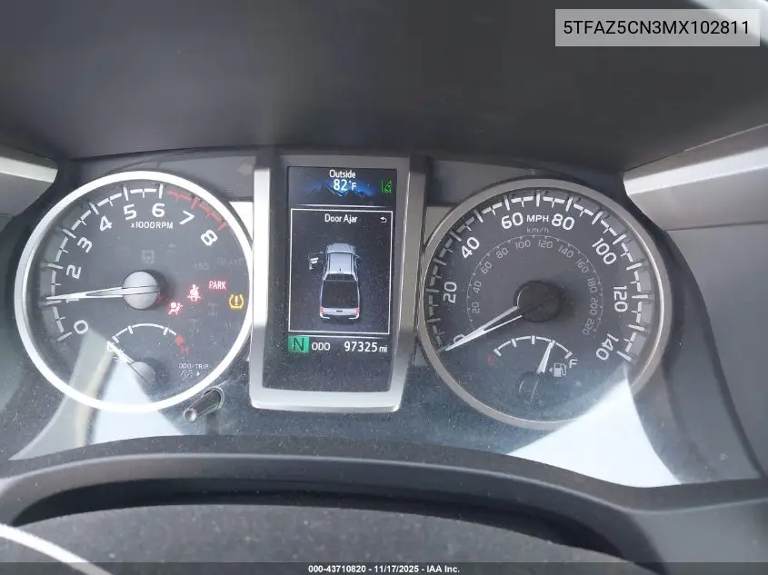 5TFAZ5CN3MX102811 2021 Toyota Tacoma Sr5 V6