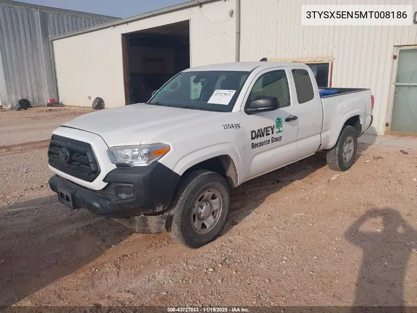 3TYSX5EN5MT008186 2021 Toyota Tacoma Sr