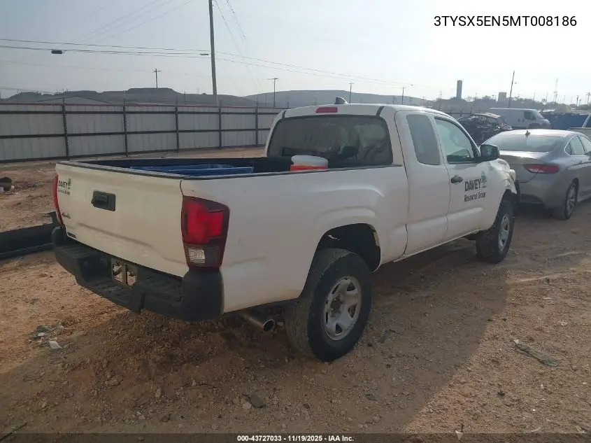 3TYSX5EN5MT008186 2021 Toyota Tacoma Sr