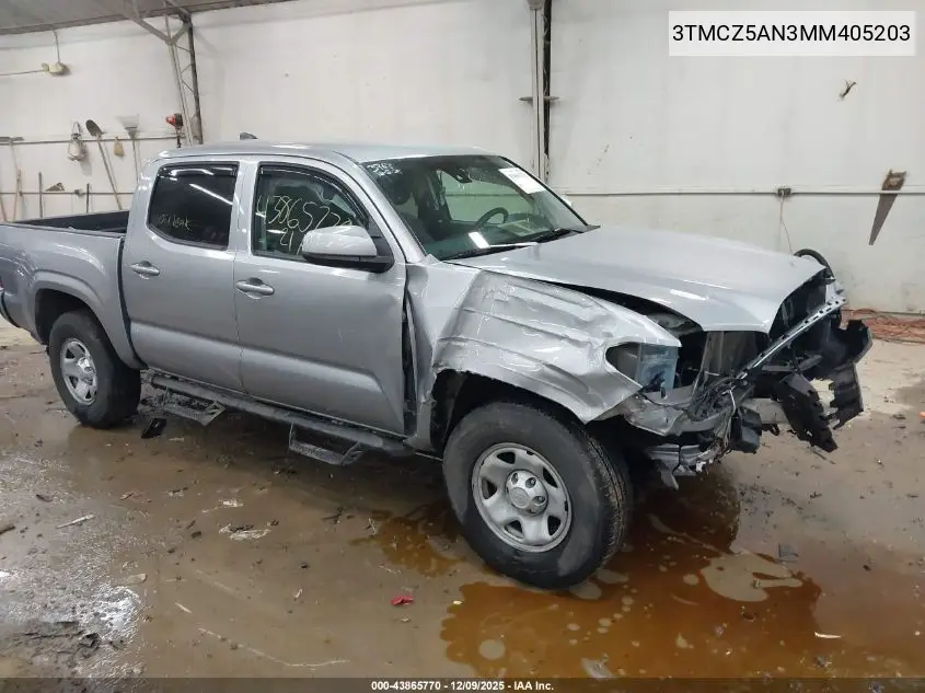 3TMCZ5AN3MM405203 2021 Toyota Tacoma Sr V6