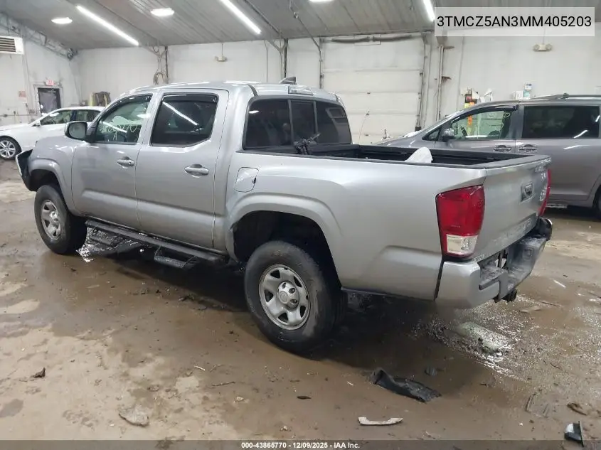 3TMCZ5AN3MM405203 2021 Toyota Tacoma Sr V6