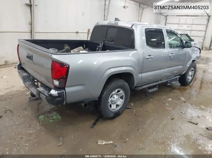 3TMCZ5AN3MM405203 2021 Toyota Tacoma Sr V6