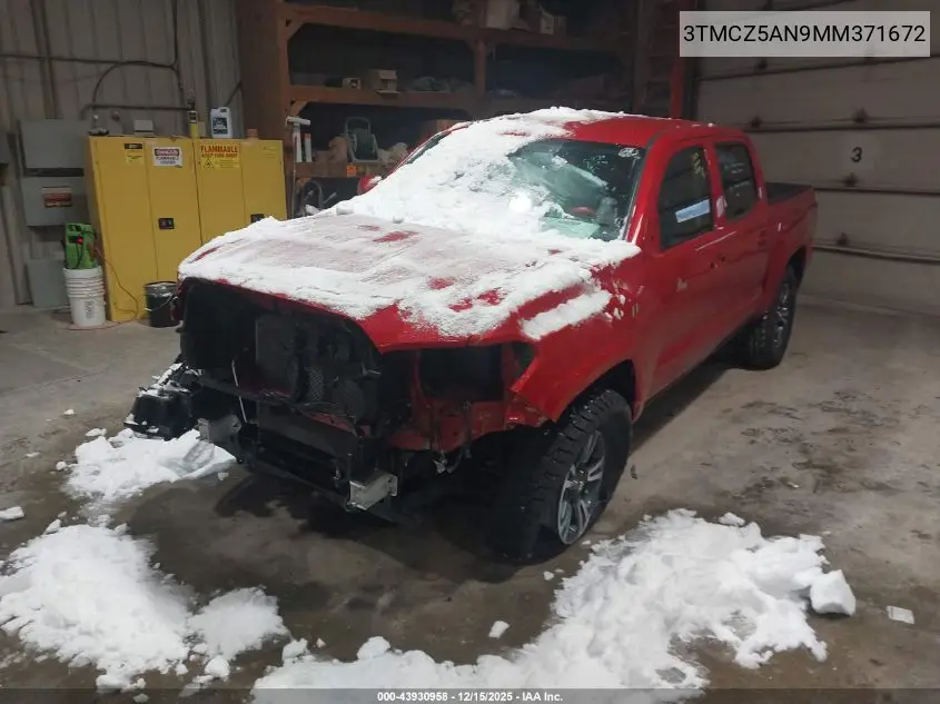 3TMCZ5AN9MM371672 2021 Toyota Tacoma Sr V6