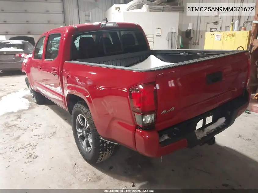 3TMCZ5AN9MM371672 2021 Toyota Tacoma Sr V6